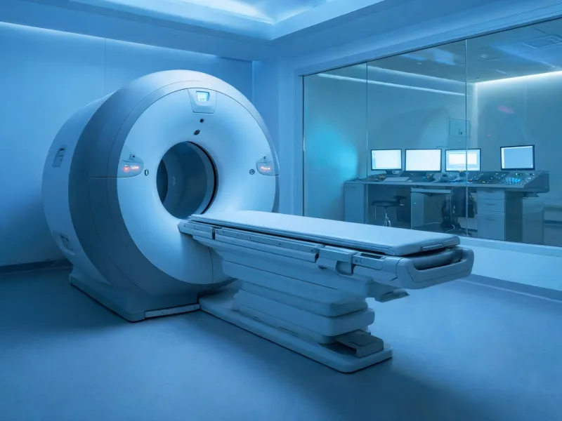 Clinical MRI scanner with open table